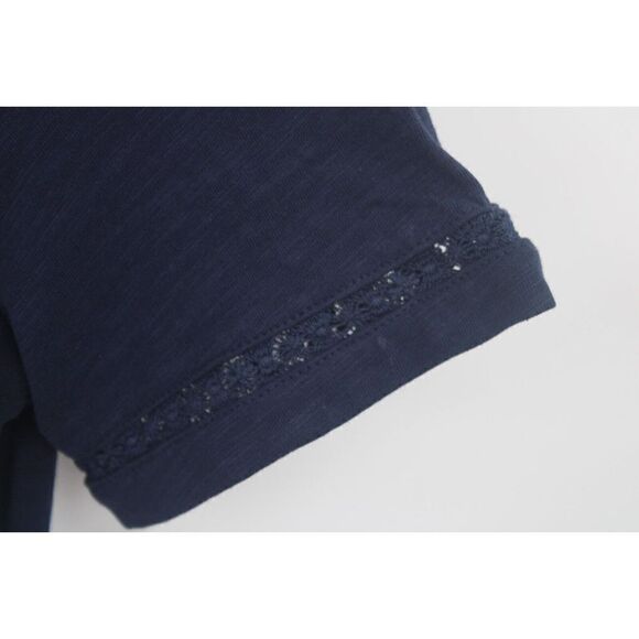 BODEN NAVY BLUE SHORT SLEEVE SIZE 6 DRESS LACE INLETS JO437 - Picture 4 of 8